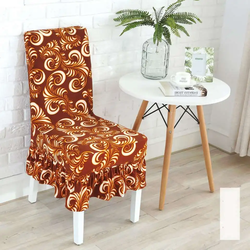 Домашний принт чехлы на кресла стрейч большой эластичный спандекс чехлы на стулья для столовой современный чехол на стул со спинкой - Цвет: 17