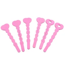 6 шт. модная губка спиральная завивка волос бигуди Пена Ролик DIY салонный инструмент Розовый Мягкий бигуди для волос Простой Розовый Портативный 18,5 см