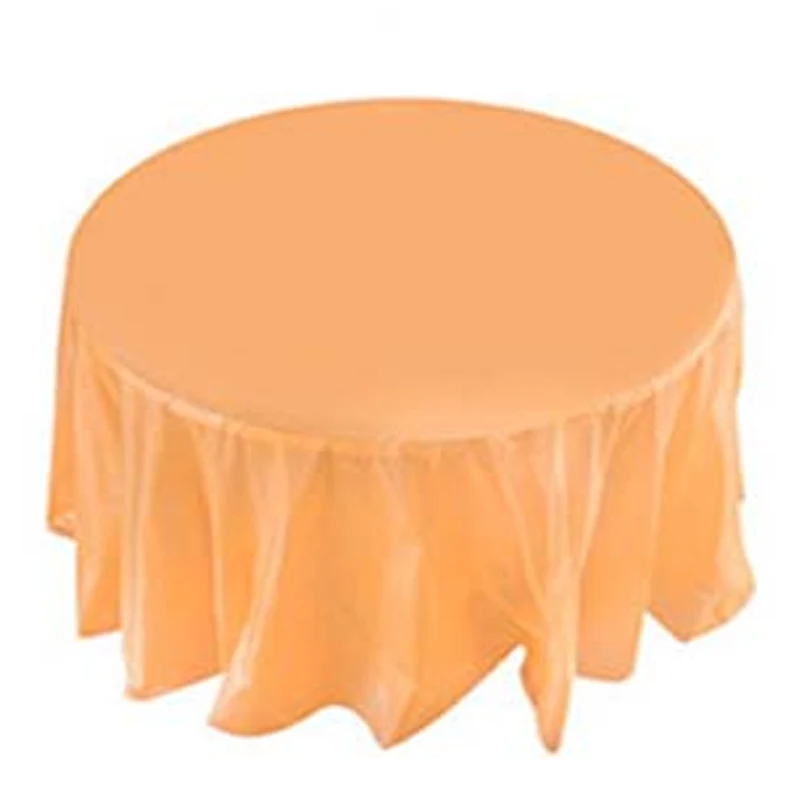 Orange Пластиковые круглые одноразовые скатерти для свадьбы, дня рождения, пикника, вечерние скатерти, одноразовые скатерти диаметром 213 см - Цвет: Orange