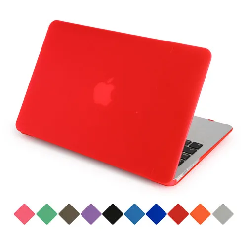 Для Macbook air pro retina 11 12 13 15 чехол сенсорный экран матовый полупрозрачный защитный чехол+ Силиконовый протектор клавиатуры - Цвет: Red