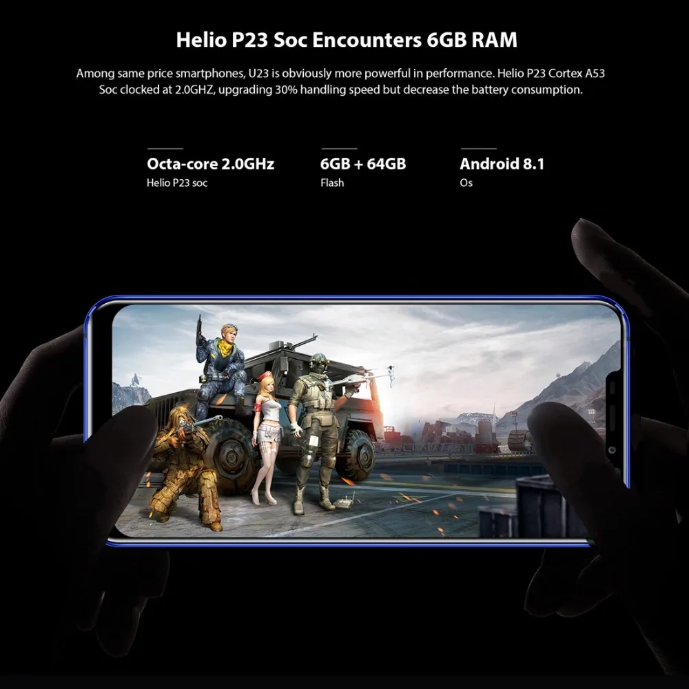Оригинальный OUKITEL U23 4G мобильный телефон Android 8 1 6 ГБ Оперативная память 64 Гб