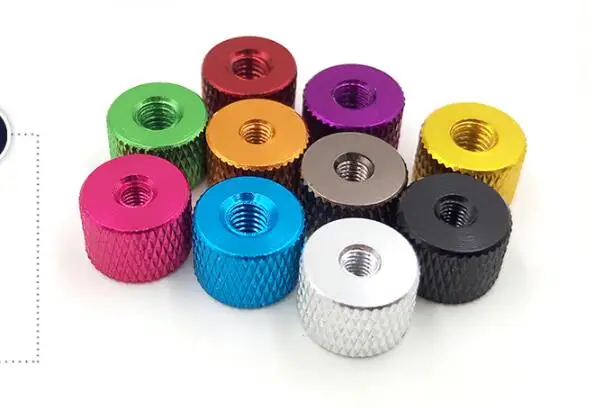 4pcs M3 aluminum alloy colored hand twisted knurled nut ultralight aerial multi-axis unmanned rack Hand screw nuts | Обустройство