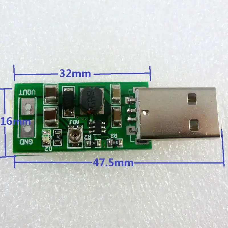 TB414 5 В USB вход на 6-15 в Регулируемый Выход DC преобразователь Повышающий Модуль