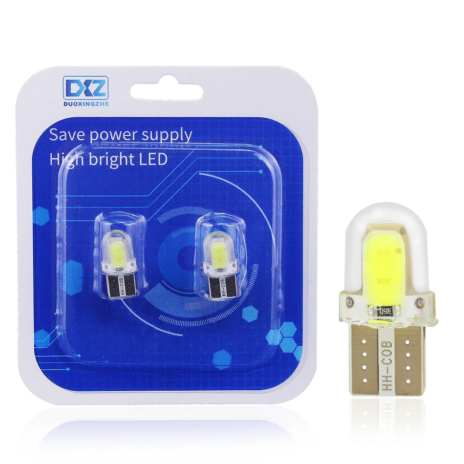 

2pcs LED W5W T10 194 168 W5W COB 8SMD Led Parking Bulb Auto Wedge Clearance Lamp CANBUS Silica Bright White License Light Bulbs