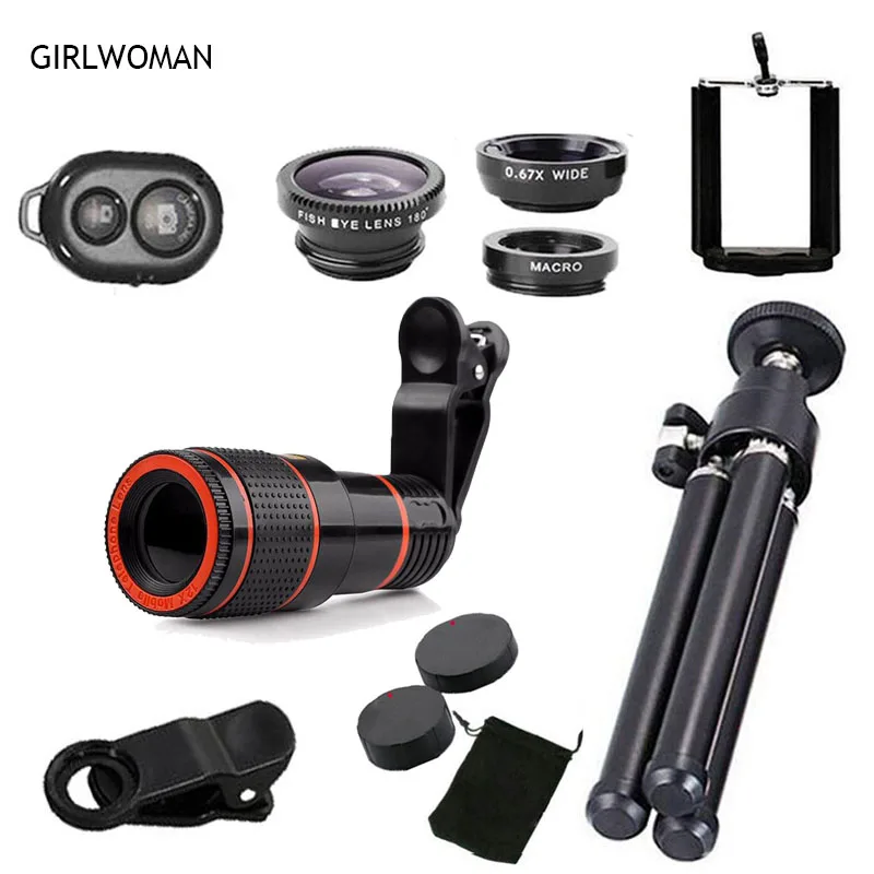 Girlwoman Smart Phone Lens for Cell Phone Telescope Kit