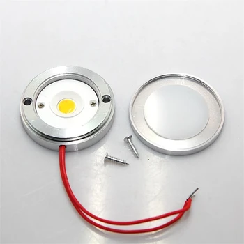 

10pieces 7W COB LED puck light 7W 110V 220V ultra thin round LED under cabinet light kitchen lamp led ceiling downlight lamp