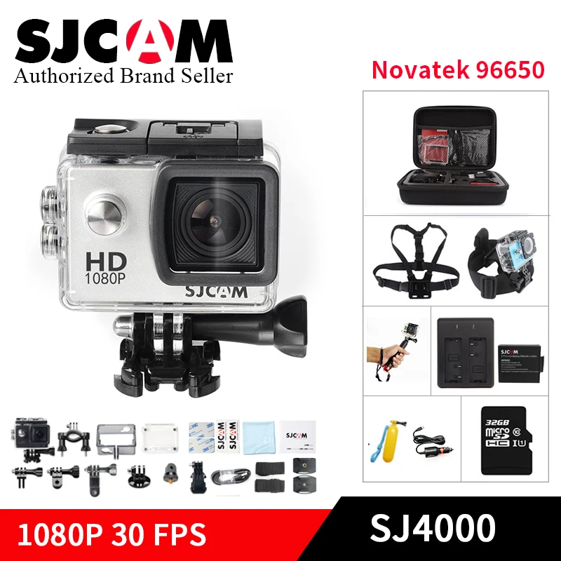 

SJCAM SJ4000 mini Action Camera Diving 30M Waterproof Camera 1080P Full HD Mini Helmet Camcorder 2.0" LCD Screen Sport DV Car DV