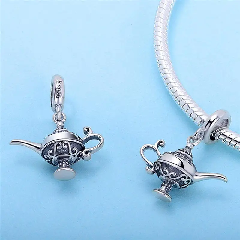 Jiayiqi Aladdin'S волшебная лампа 925 пробы Серебряные Подвески бусины для DIY браслет ожерелья для женщин ювелирные изделия подарок