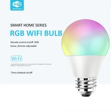 Smart Wifi RGB bulb  White Timing Function Dimmable LED Lamp 220V 110V Compatible with Amazon Alexa/Google Home Assistant