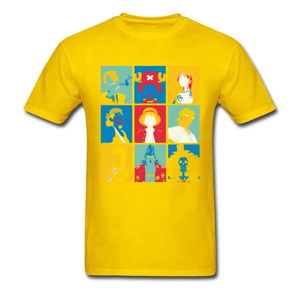 One pop 100% Cotton Top T-shirts for Students Short Sleeve Normal Tops Shirts Brand New Summer Crewneck Tops Shirt Printed One pop yellow