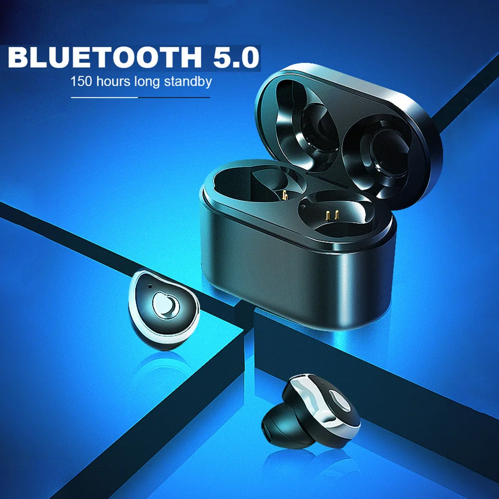 

small in ear Wireless Bluetooth 5.0 Earphones sport mini TWS Music Earbuds with m charging box Headset for iphone phone Xiaomi