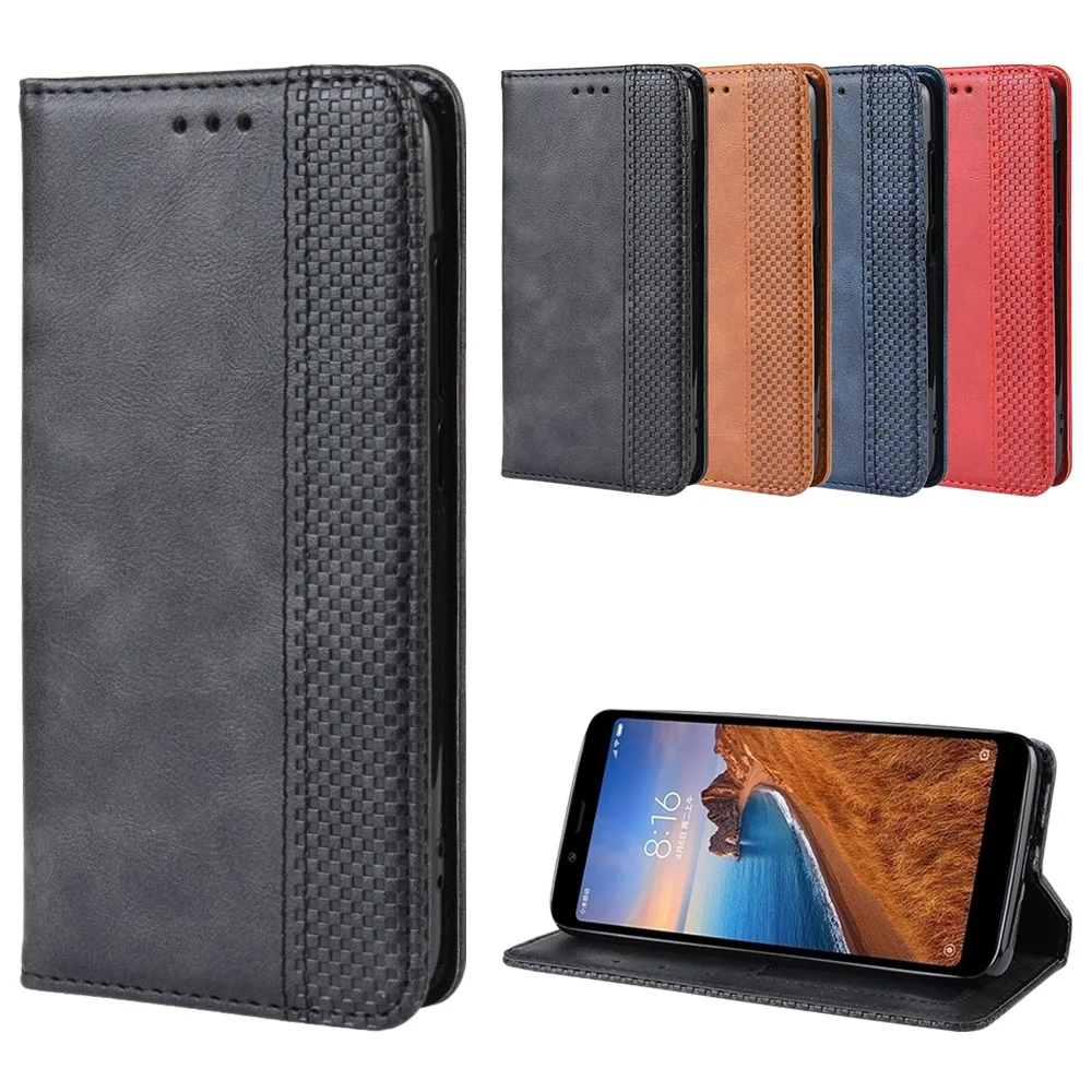 

Luxury Retro Slim Leather Flip Cover for Xiaomi Redmi 7A Case Wallet Card Stand Magnetic Book Cover for Redmi 7A Phone Cases