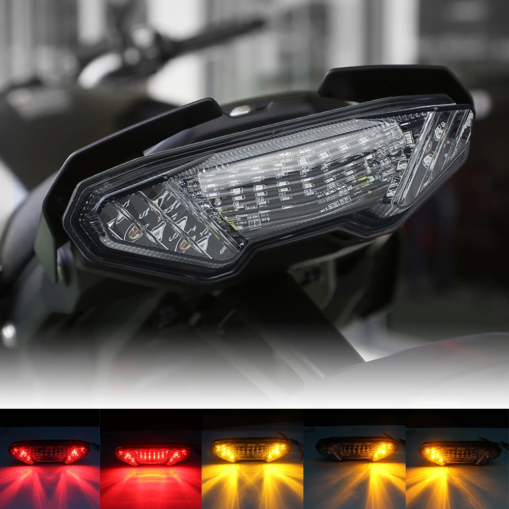 

Motorcycle Integrated LED Tail Light Turn signal Lamp Assembly Smoke Clear for YAMAHA MT-09 FZ-09 14-16 FJ-09 MT09 Tracer 15-16