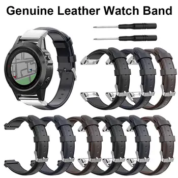 

For Garmin Forerunner230 235 620 630 Fenix5 Forerunner945 935 Fenix3 Fenix5X Smart Watch Leather Sports Watch Band Strap