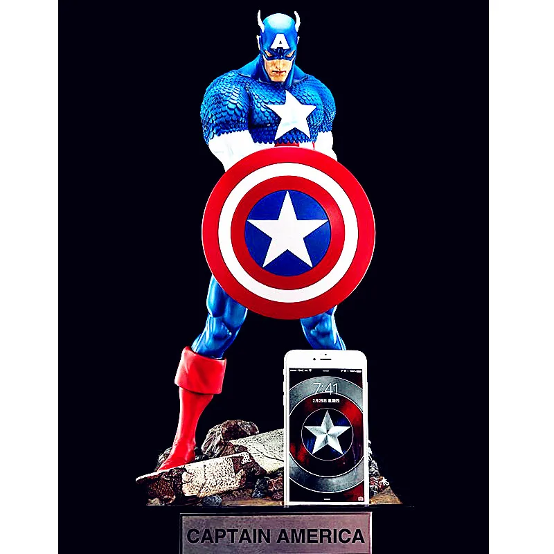 

Avengers 3 Captain America Charge Statue Superhero Steve Rogers Anime Resin Action Figure Collectible Model Toy L2221