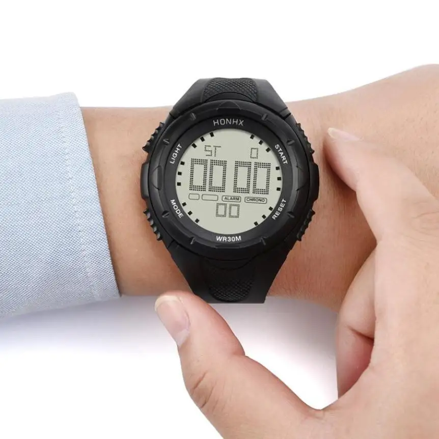 

Moment # N03 2018 Men's electronic watch LED Waterproof Digital watch women Quartz Military Luxury Date men's watch clock Drop