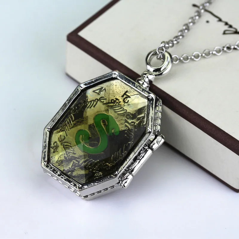 Hogwarts Horcruxes Necklace For Women Slytherin's Pendant Box Necklace
