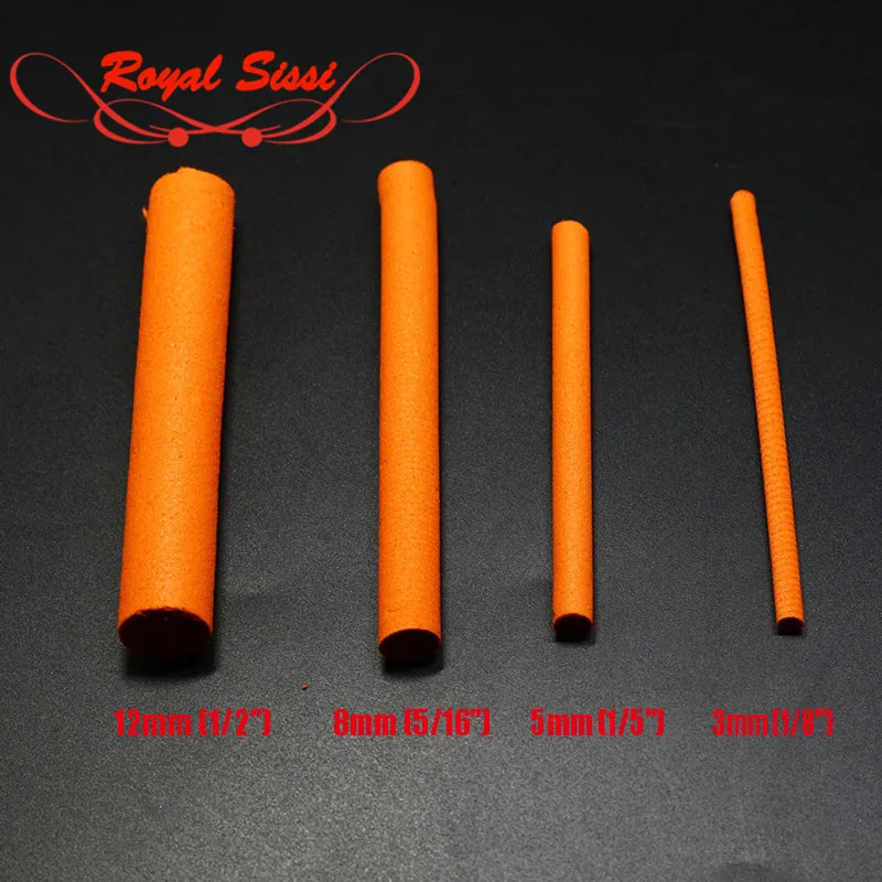 Fly tying foam cylinders 3mm 5mm 8mm 12mm Orange fly tying materials for parachute posts font