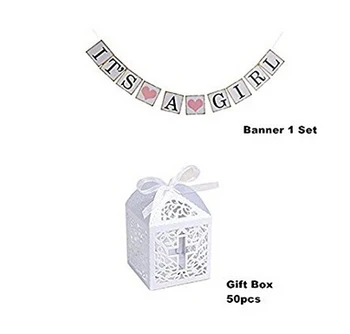 

IT IS A GIRL Christening Baby Shower Garland Decoration Birthday Party Favors