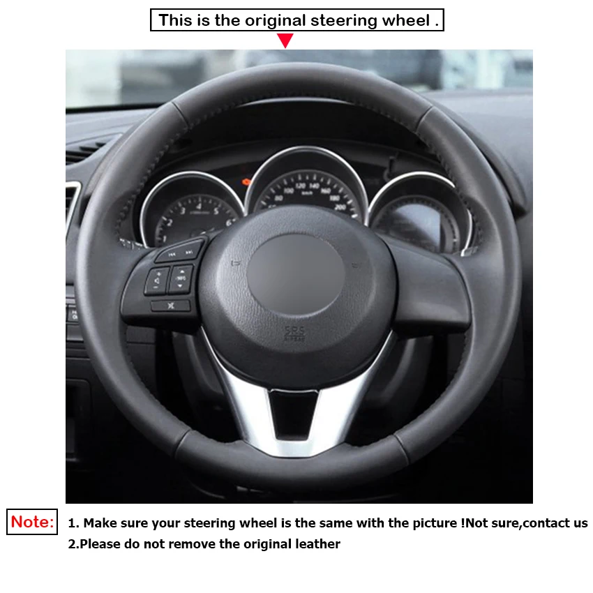 LQTENLEO черный замшевый красный кожаный чехол на руль для Mazda 3 Axela 2013- Mazda 2 Mazda 6 Atenza- CX-5 CX5 CX-4