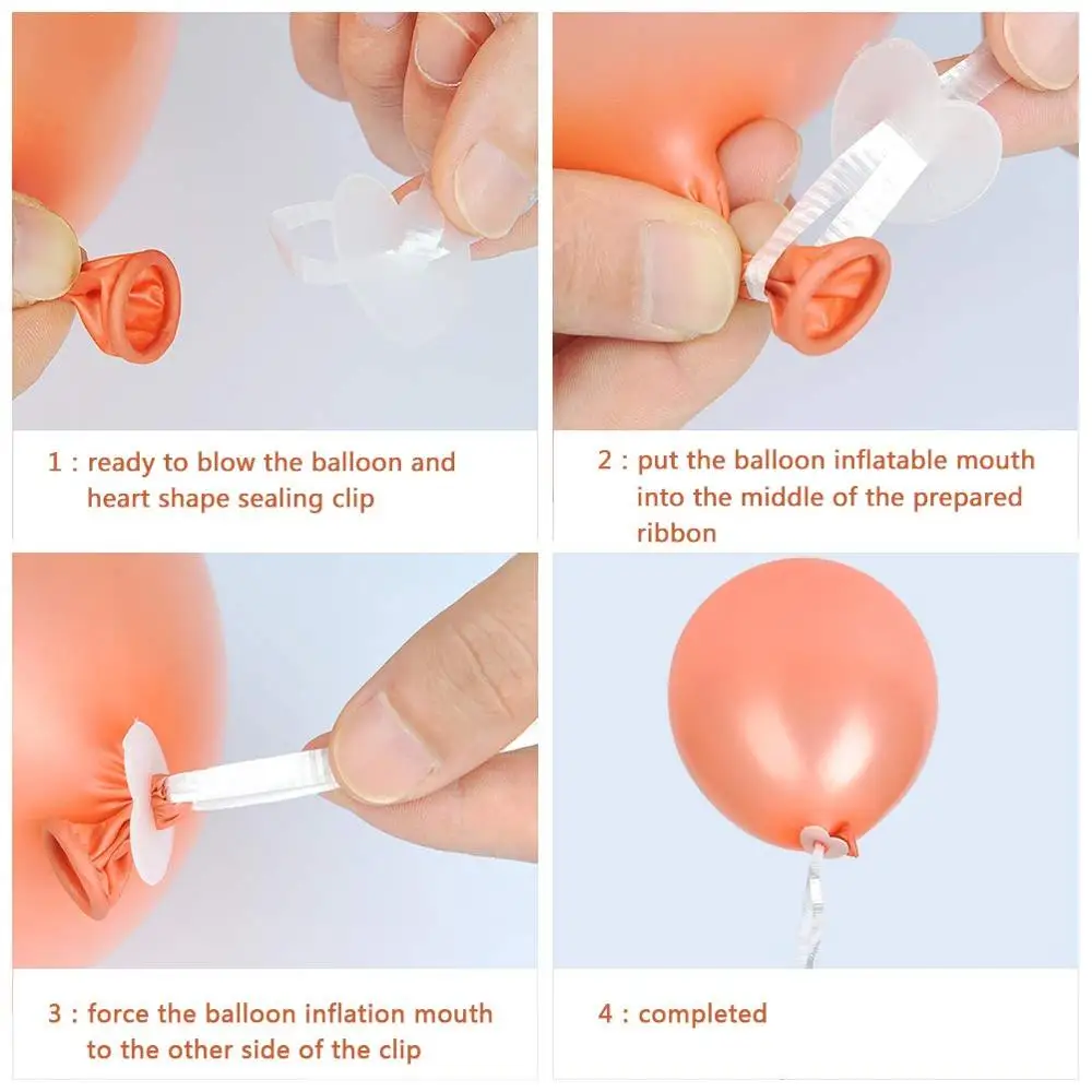

50Pcs Balloon Closures Fasteners Quick Release Balloon Clasps Seal for Birthday Wedding Helium and Air Filling Balloon