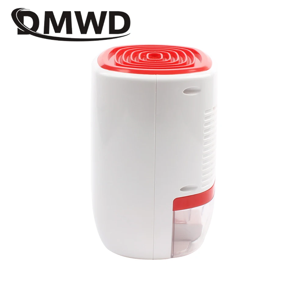 DMWD портативный мини-осушитель Электрический абсорбирующий Осушитель Воздуха бесшумный влагопоглотитель автоотключение светодиодный индикатор 800 мл для гардероба EU