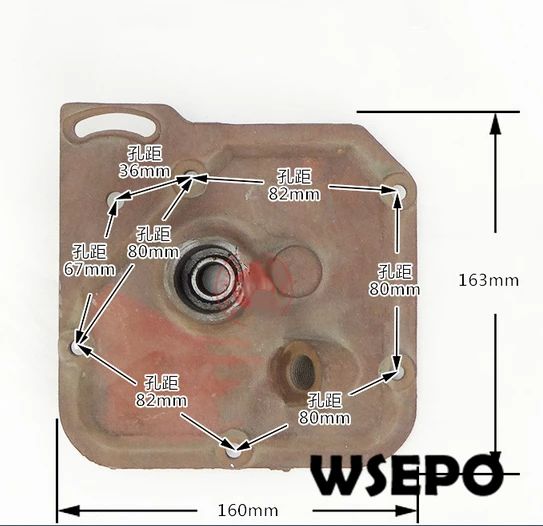r165,170 gearcase cover