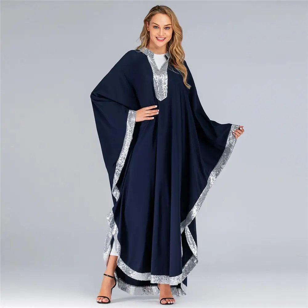 Модное мусульманское платье Abaya металлическое высокого качества с кружевом хит