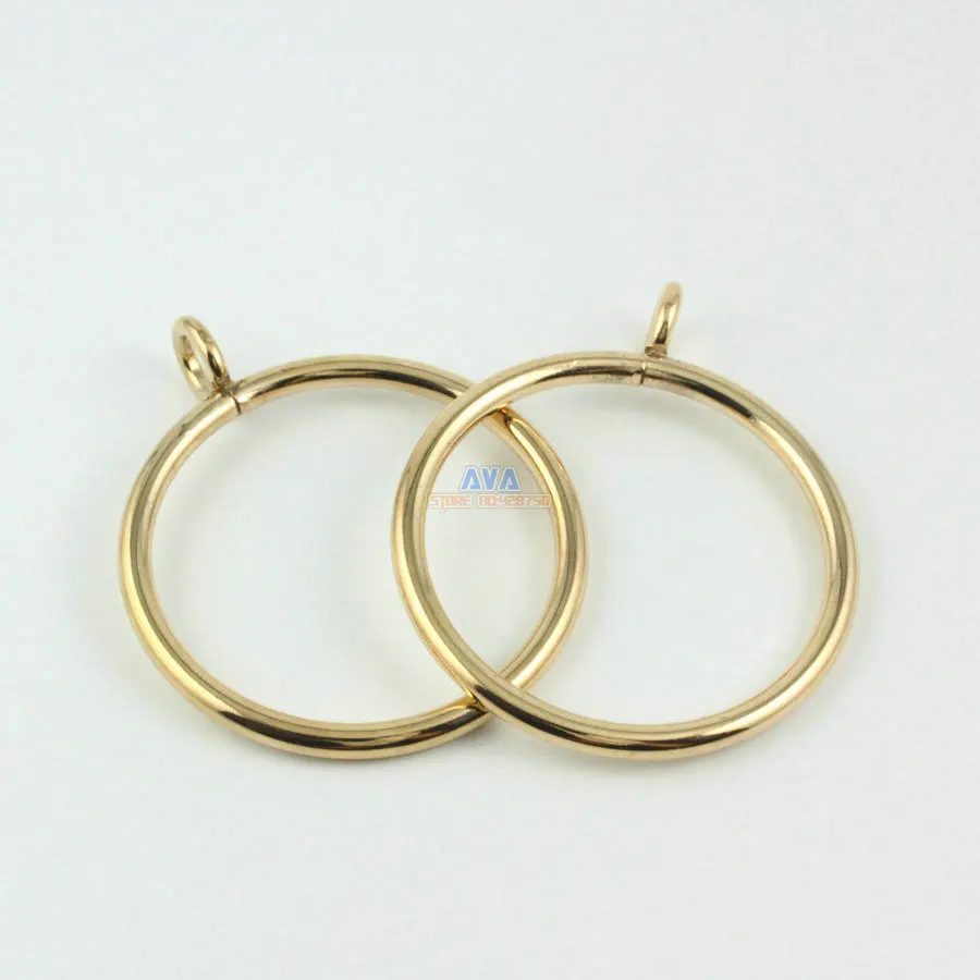 10 Pieces 45mm Gold Curtain Rings Curtain Sliding Hook Rings