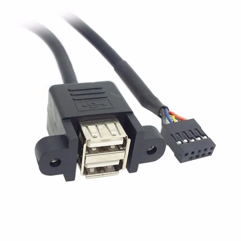 Бесплатная доставка 50 см Штабелируемый двойной USB 2 0 Тип Мама на материнскую