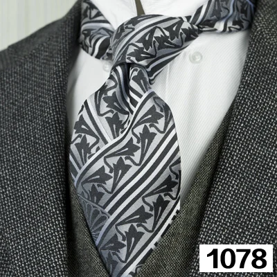 Мужские галстуки ручной работы в геометрическом стиле, в горошек, с узором пейсли, разноцветные, шелк, жаккард, новинка - Цвет: 1078