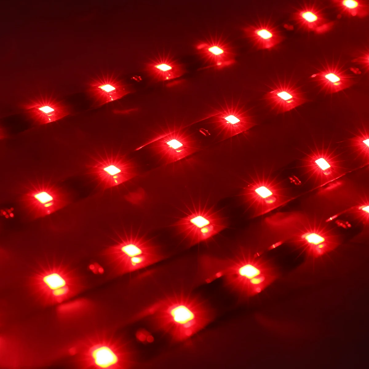 4pcs/set 30cm 15LED 3528 12V Red LED Strip Light Waterproof Car Truck Flexible Strip Tube Light Universal