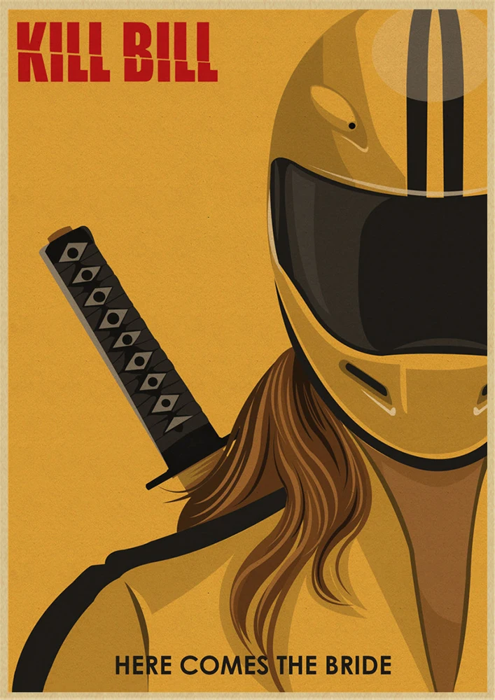 Kill Bill Vol.1 классический Квентин фильм крафт-бумага постер для бара/Кафе Ретро плакат декоративной живописи - Цвет: Многоцветный