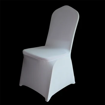 

50PCS Wedding Chair Covers White Stretch Universal Polyester Spandex Chair Cover for Weddings Banquet Restaurant Seat