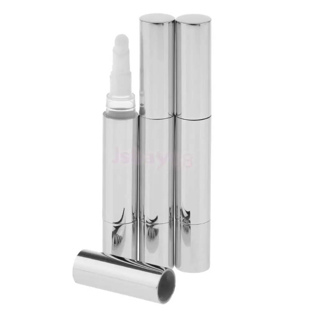 

3Pcs 5ml Empty Twist Pen Lip Gloss Containers Nail Polish Eyelashes Growth Cream Liquid Tubes with Brush 3 Color for Choose