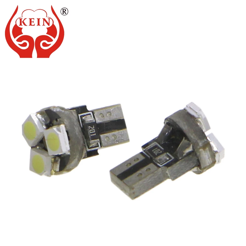 

KEIN 100PCS w3w T5 LED bulb 3smd 3528 Car auto Instrument panel Dashboard warning indicator t5 Signal Light Lamp Vehicle 12V red