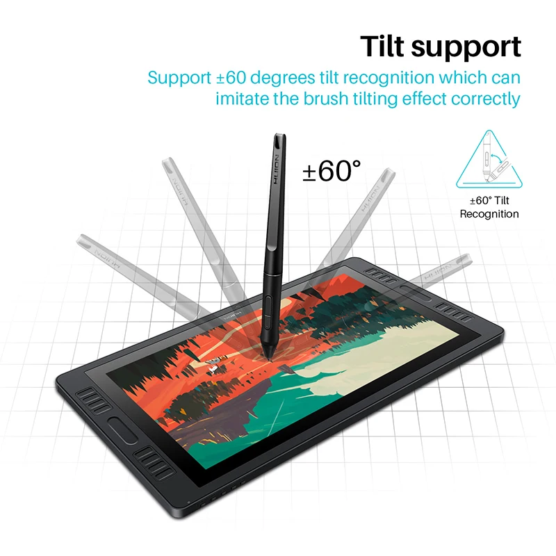 Huion KAMVAS Pro 20 2018 без батареи наклон поддержка графическая ручка для рисования