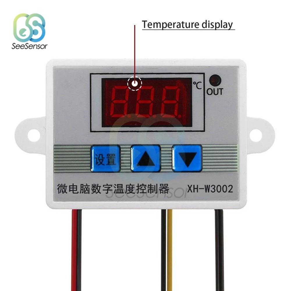 W3002 DC 12 В светодиодный цифровой контроль температуры Лер термостат контроль переключатель терморегулятор Датчик метр с зондом XH-W3002