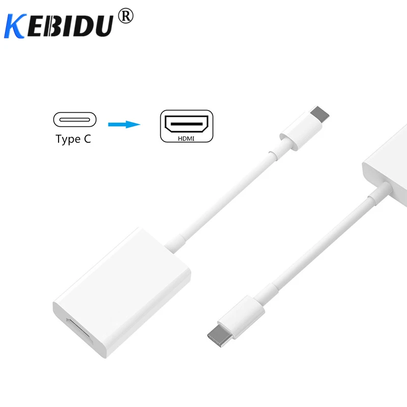 Kebidu USB C к HDMI адаптер 4 к 60 Гц Тип C 3,1 Мужской к HDMI Женский кабель адаптер конвертер для MacBook samsung htc HUAWEI LG