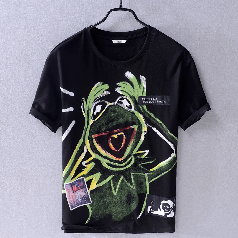 

2019 Designer brand cotton t shirt men summer black t-shirt mens fashion casual t shirts for men tops tshirt male camiseta