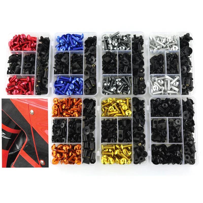 

For Honda VTR 1000 RC51 VTR1000F VFR 750 800 VFR1200F M5 M6 Complete Fairing Bolts Kit Speed Nuts Fairing Clips Windshield Screw