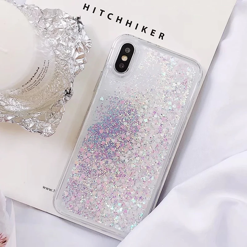 Soft Glitter Dynamic Liquid Quicksand Case for iPhone X Cases 5S SE 6S Plus for iPhone 7 Cover 8 Plus Silicon Case For iPhone 8 (5)