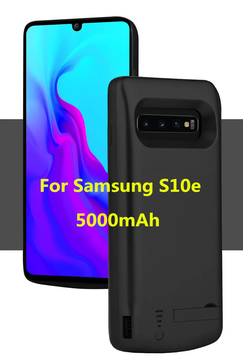 Чехол для аккумулятора NTSPACE для samsung Galaxy S10 S10e, чехол для зарядки батареи s power Bank, чехол, противоударный чехол для samsung S10 Plus - Цвет: Black for S10e