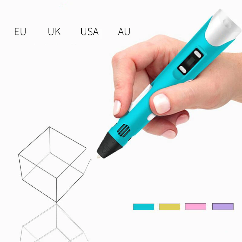 

New Magic 3D printer pen Drawing 3D Pen With 9M 100M 200M ABS Filaments 3D Printing 3d pens for kids birthday present