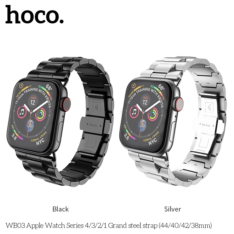 Ремешок для часов HOCO из нержавеющей стали 316 Apple Watch 42 мм 44 38 40 ремешок iWatch