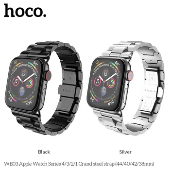 

HOCO 316L Stainless Steel Watchband for Apple Watch 42mm 44mm 38mm 40mm Band iWatch Strap Series 1/2/3/4 Metal Link Wristbands