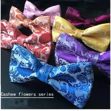 Лидер продаж персонализированные вышитые Cashew цветочный нейтральный галстук-бабочка