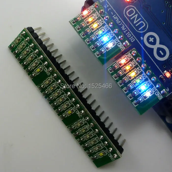 

5pcs DC 3-12V 6 bit Multicolor LED Module Board for Arduino DUE UNO MEGA2560 MEGA Leonardo Tre Zero Ethernet Shield 3d printer