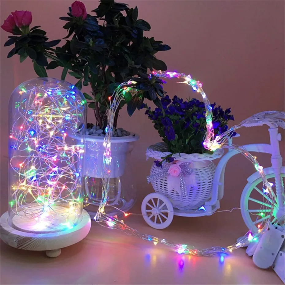 

2M 20 LED Copper Wire Fairy Light Garland Christmas LED String Lights Xmas Wedding Home Party Room Decoration Powered By Battery
