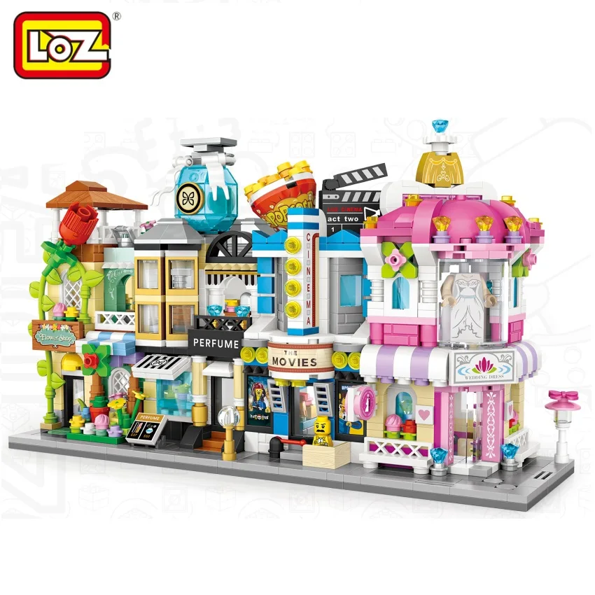 

LOZ Blocks Mini Street Shop Building Model Small Store DIY educational Assembly Toys for Children Gifts Christmas 1633-1635